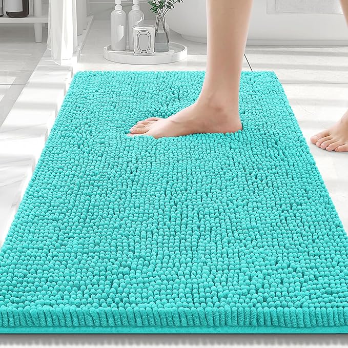 Smiry Luxury Chenille Bathroom Rugs 30x20, Extra Soft and Absorbent Shaggy Bath by Smiry