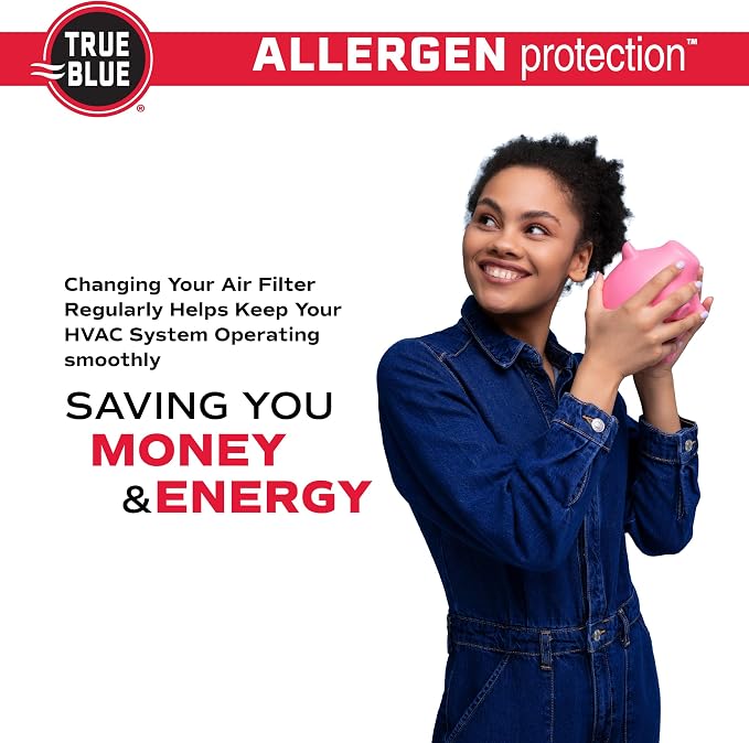 True Blue 10x20x1 MERV 11 Allergen Air Filter | Electrostatic Pleated HVAC - Image 8