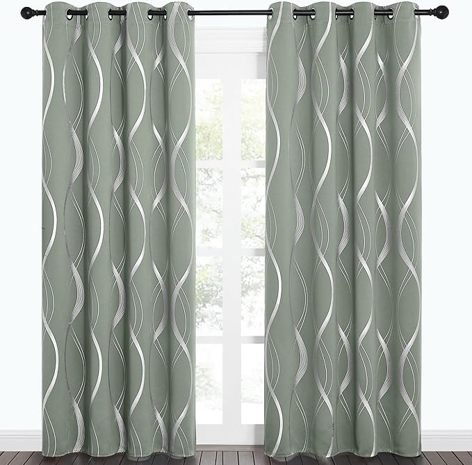 NICETOWN Greyish Green Curtain Panels by NICETOWN
