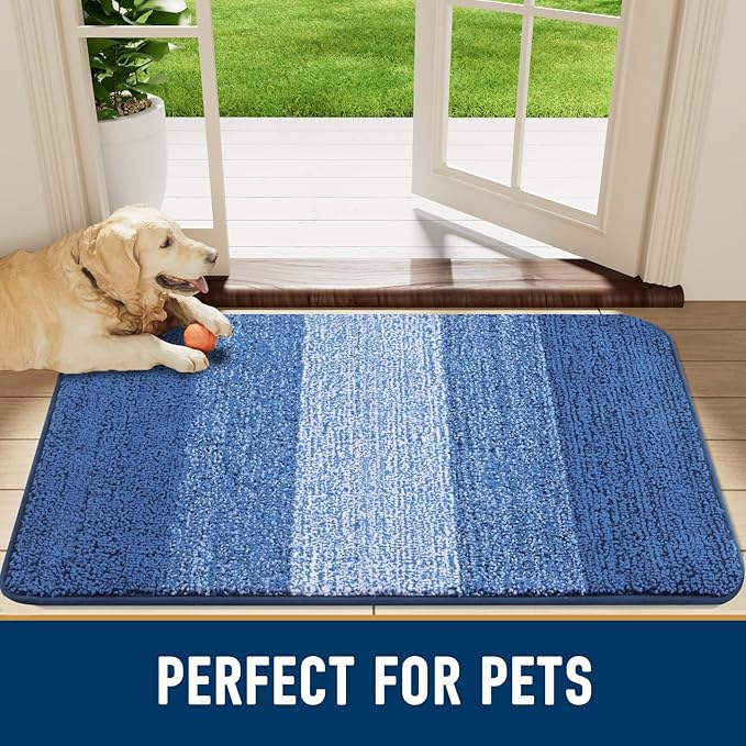 Smiry Dog Door Mat for Muddy Paws, Absorbs Moisture and Dirt, Low-Profile - Image 7