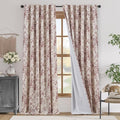 jinchan Blackout Floral Curtains Linen Blend Curtain by JINCHAN