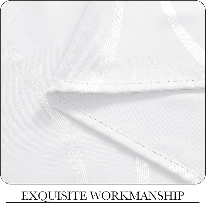 NICETOWN White Curtains Panels for Bedroom 2 Panles Set, 52 inch x 84 inch - Image 7