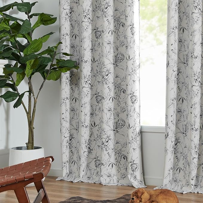 jinchan Floral 95% Blackout Curtains - Image 7