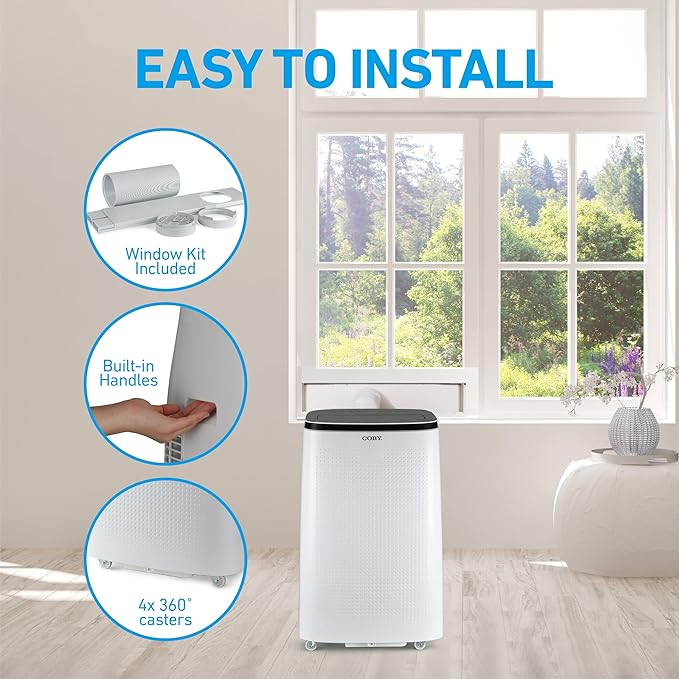 COBY Portable Air Conditioner 4-in-1 AC Unit, Dehumidifier & Fan, Air - Image 5