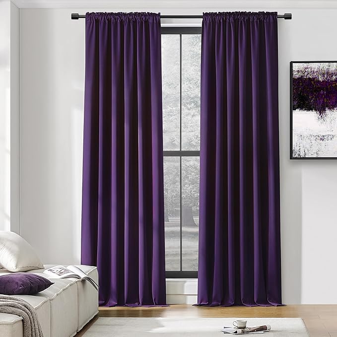 DONREN Royal Purple Blackout Curtains by DONREN
