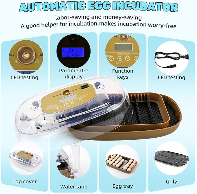 Incubators for Hatching Eggs, 24 Egg Incubator - Image 3
