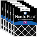 Nordic Pure 12x24x1 Pleated MERV 8 Pure Carbon Air Filters 6 Pack | Actual by NordicPure