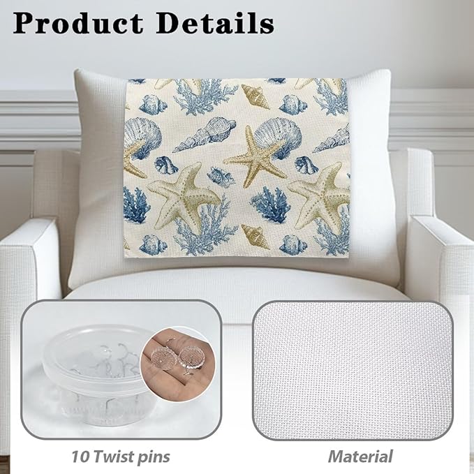 Beach Starfish Seashell Cover for Recliner Non-Slip Peach Flower Furniture - Image 3