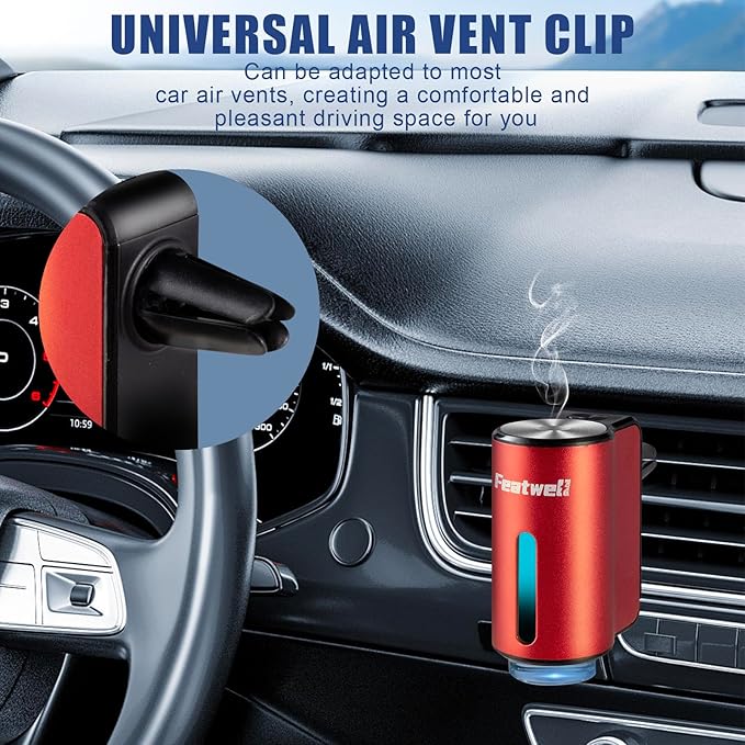 Featwell Car Aromatherapy/Fragrance car Air fresheners/Humidifier Essential Oil - Image 4