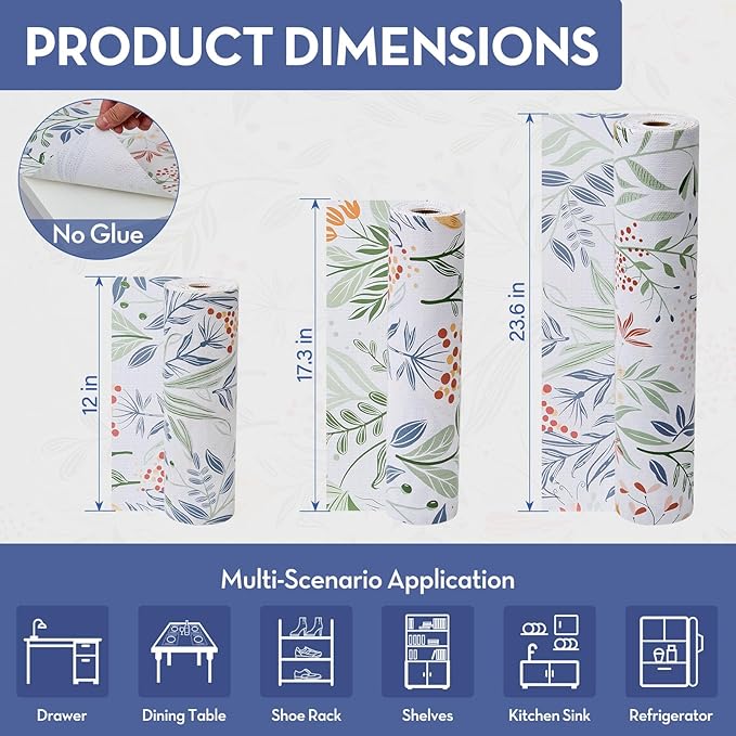 Drawer Shelf Liner for Kitchen Cabinets Non-adhesive, Thick Strong Grip - Image 4