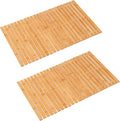 Bath Mat Bathroom Rugs Floor Wood Shower Bathtub Waterproof Non Slip Natural by Fovlaurs