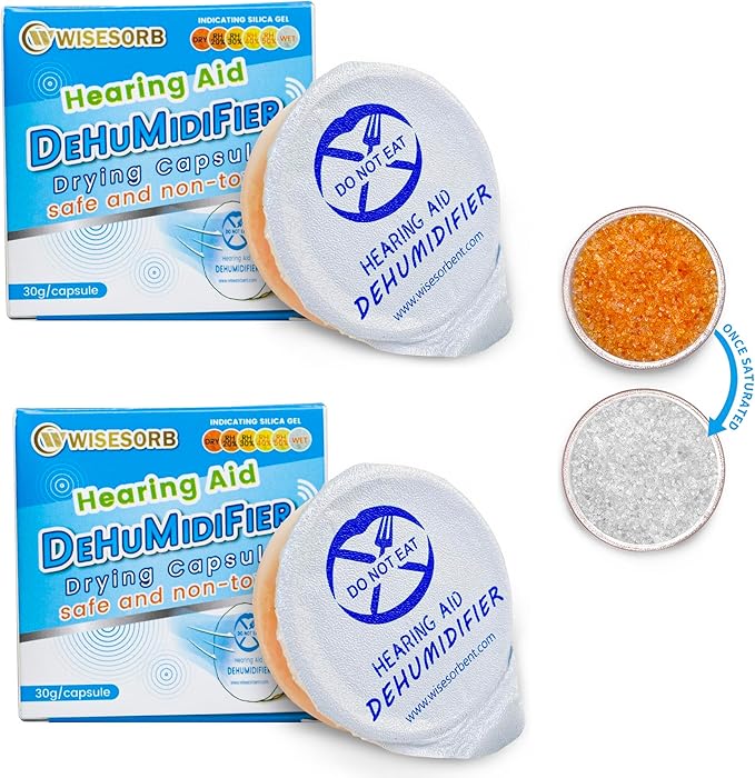 2 Pieces Hearing Aid Dryer, Hearing Aid Dryer Capsules Bricks, Hearing Aid by Wisesorb