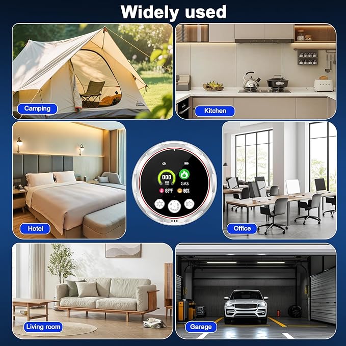 4 in 1 Carbon Monoxide Detector and Gas Detector, Dual Sensor Alarm Natural Gas - Image 8