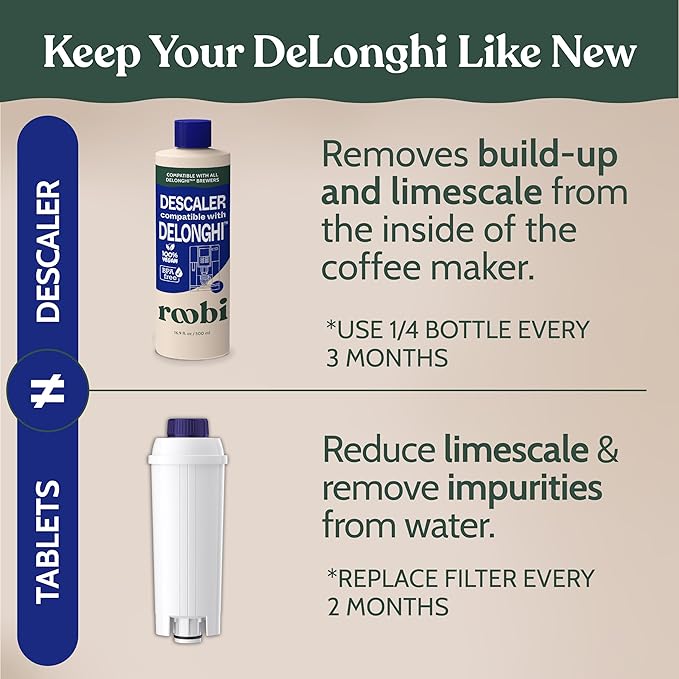 Roobi DeLonghi Compatible Cleaning Descaling Kit. Includes 1 Bottle of - Image 8