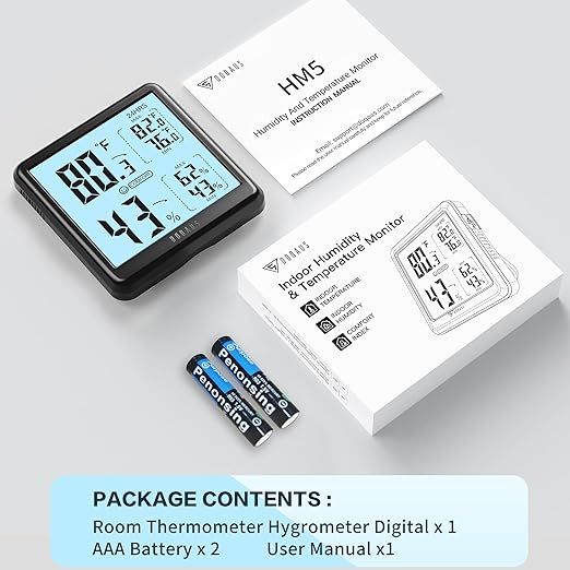 DOQAUS Room Thermometer Hygrometer, Digital Indoor Thermometer - Image 7