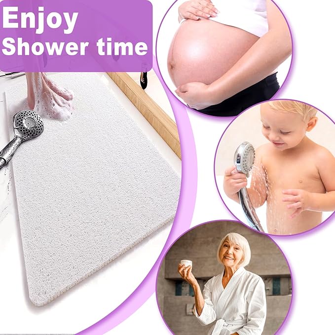 Shower Mats Non Slip for Elderly, 24x32’Lager Loofah Bath Mats for Shower - Image 5