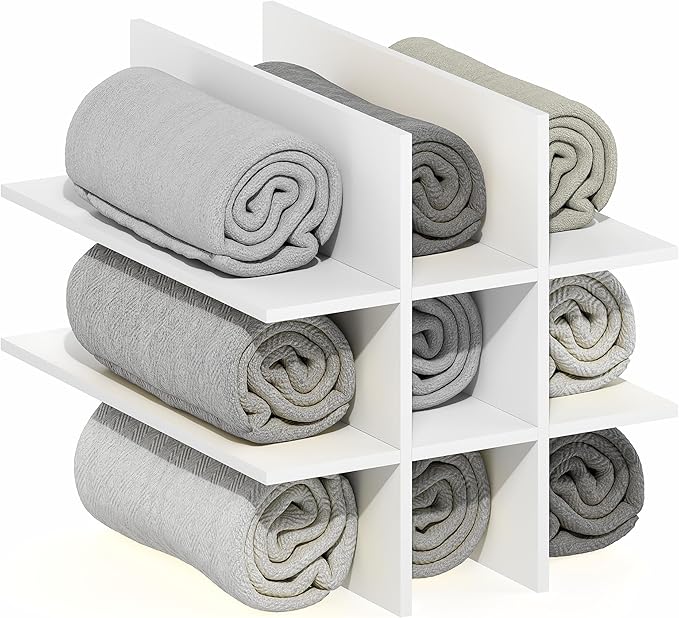 Furinno Cubicle Cube Insert, 9-Compartment Cube Organizer, Geometric Shelf by Furinno-FitsYourSpaceFitsYourBudget