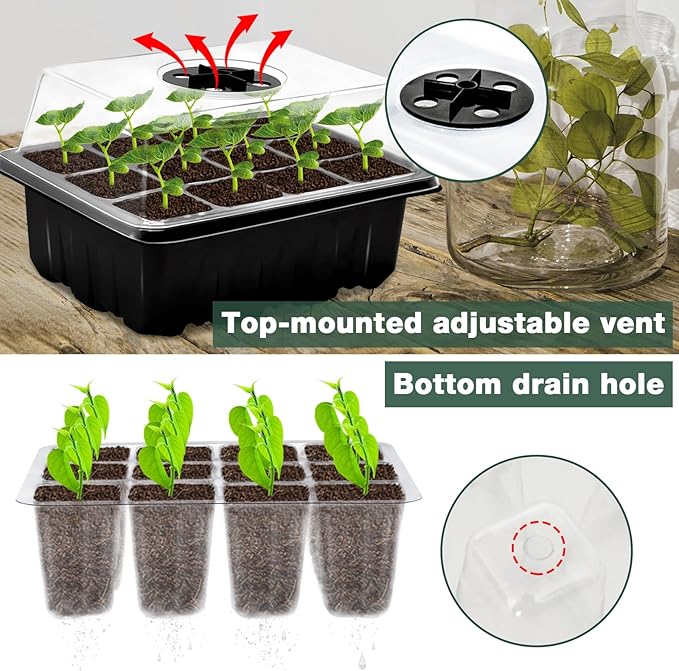 ZeeDix 10 Set Seed Starter Tray Kits, 10 Pack Seed Trays - Image 3