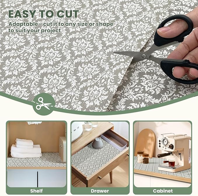 Drawer Liner and Shelf Liner for Kitchen Cabinet Liner Non-Adhesive Non-Slip - Image 3