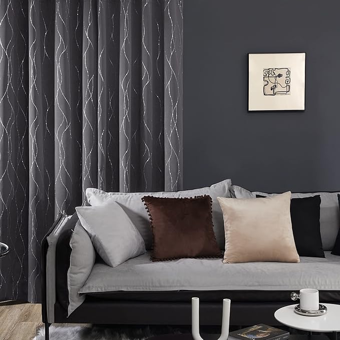 Deconovo Gray Curtains for Living Room, Protect Pravicy Thermal Insulated - Image 4