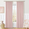 Baby Pink Modern Pinch Pleated Curtains & Drapes 84 Inch Length 2 Panels Set by QJMYDECO