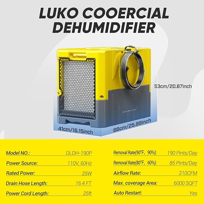 190Pints Commercial Dehumidifier - Image 2