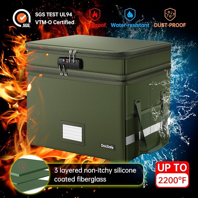DocSafe File Box with Lock, Portable Home Office Filing Cabinet - Image 5