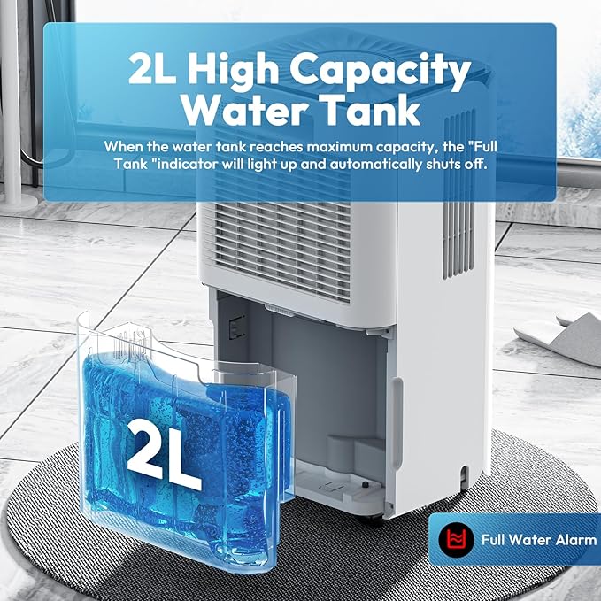 2000 Sq.ft Dehumidifier for Basement, LUKO 30 Pint Dehumidifier - Image 7