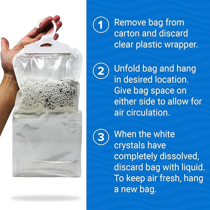 4 Pack Moisture Absorber Hanging Bags, Boat Dehumidifier - Image 6