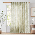 jinchan Linen Floral Curtains Extra Wide by JINCHAN