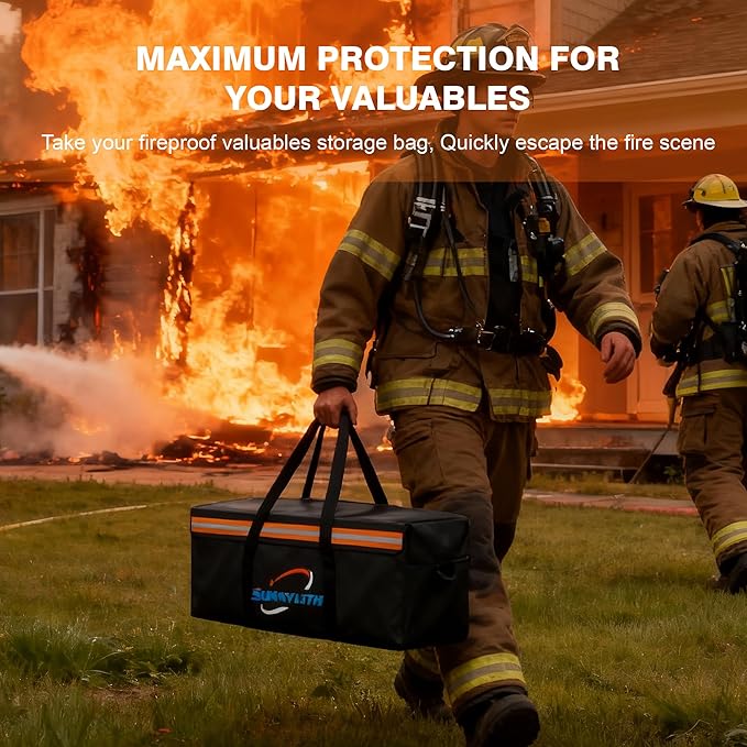 Large Fireproof Document Bags, Large Capacity Waterproof Storage Box - Image 6