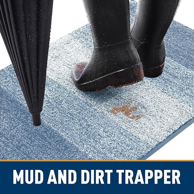 Smiry Dog Door Mat for Muddy Paws, Absorbs Moisture and Dirt, Low-Profile - Image 2
