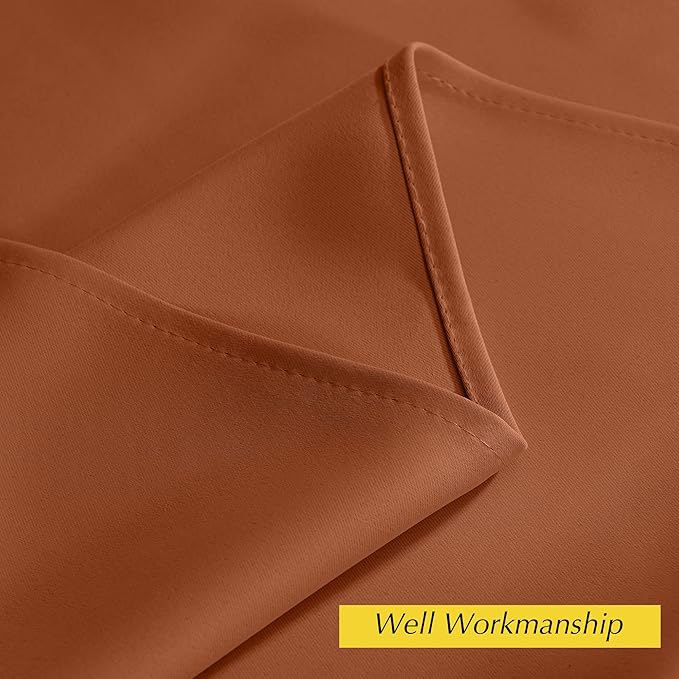 NICETOWN Burnt Orange Privacy Heat Blocking Blackout Thermal Insulated Door - Image 6
