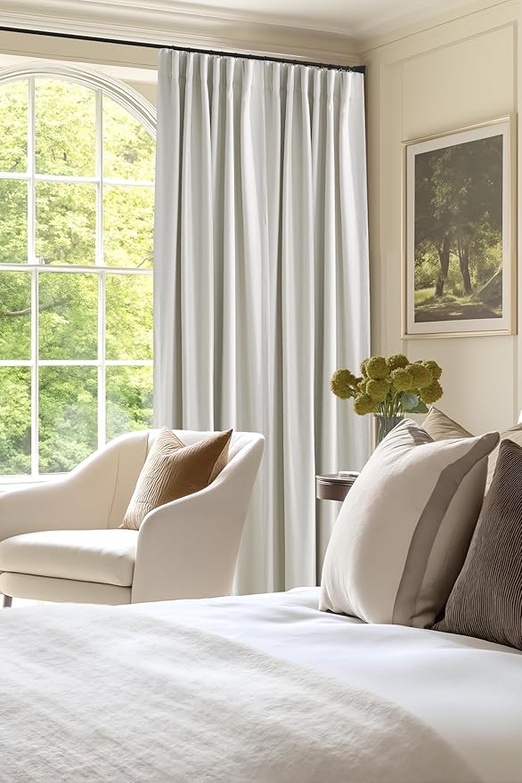 NICETOWN Linen Curtains for Bedroom 84 inches Long, Thermal Faux Linen Drapes - Image 2
