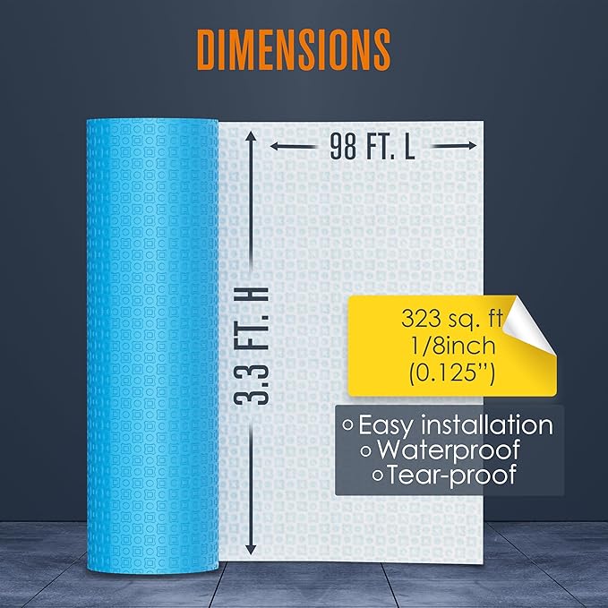 Houseables Uncoupling Membrane, Tile Underlayment, Tile Membrane, Flooring - Image 3