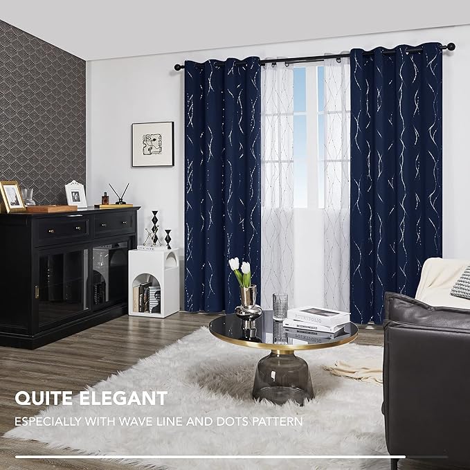 Deconovo Blackout Curtains for Living Room, Thermal Insulated Soundproof Drapes - Image 8