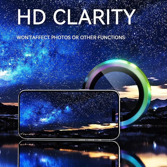 2 Pack Camera Lens Protector for iPhone 16 Pro/iPhone 16 Pro Max, 9H Tempered - Image 2