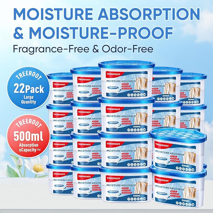 22Pack Moisture Absorbers, 10.6OZ Humidity Absorber Bucket, Moisture Absorbers - Image 2