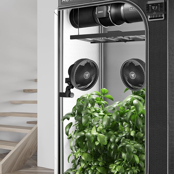 AC Infinity CLOUDRAY S6 2-Pack, Grow Tent Clip Fan 6” - Image 8