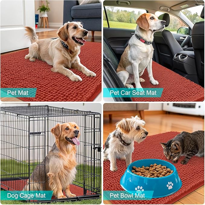 OLANLY Dog Door Mat for Muddy Paws 30x17, Absorbs Moisture and Dirt, Absorbent - Image 7