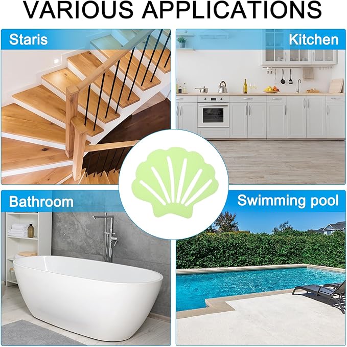 PATIKIL 12 Pcs Non Slip Bathtub Stickers, Anti Slip Shower Stickers Bathroom - Image 5