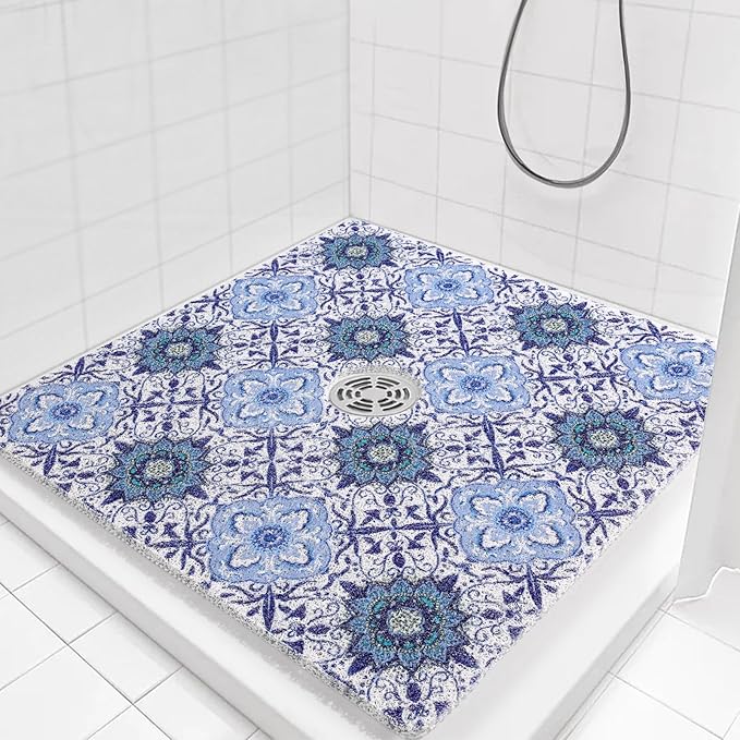 HOMBYS Square Shower Mat Non Slip 27x27 in, Shower Mat by HOMBYS