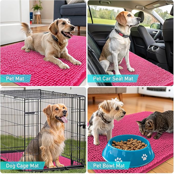OLANLY Dog Door Mat for Muddy Paws 47x17, Absorbs Moisture and Dirt, Absorbent - Image 7