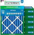 Filterbuy 16x22x4 Air Filter MERV 13 Optimal Smoke & Allergy Defense, by Filterbuy