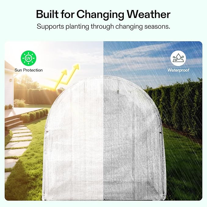 VIVOSUN 10x7x7 Ft. Large Walk in Greenhouse, Garden Plant Hot House - Image 4
