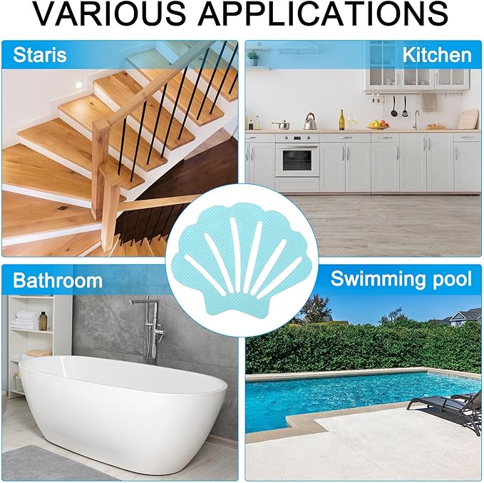 PATIKIL 12 Pcs Non Slip Bathtub Stickers, Anti Slip Shower Stickers Bathroom - Image 5