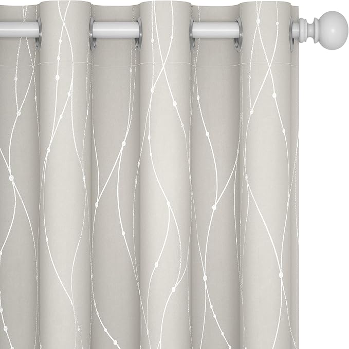 Deconovo Beige Blackout Curtains, Room Darkening Curtain, Thermal Insulated by Deconovo