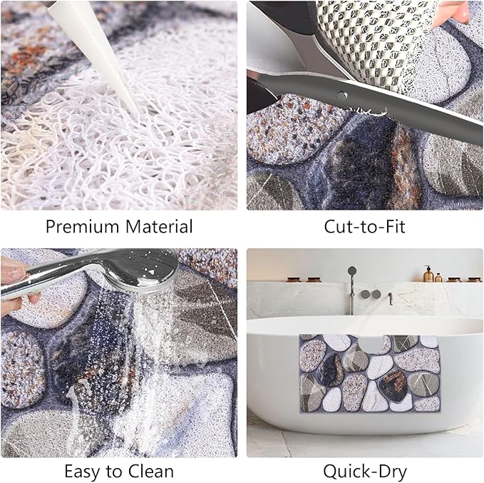 Square Shower Mat Non Slip: 36x36 Inch Extra Large Shower Mats - Image 6