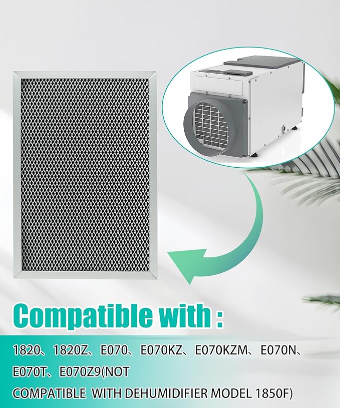 2 Packs Dehumidifier Replacement Filter MERV 8 Washable Compatible - Image 2