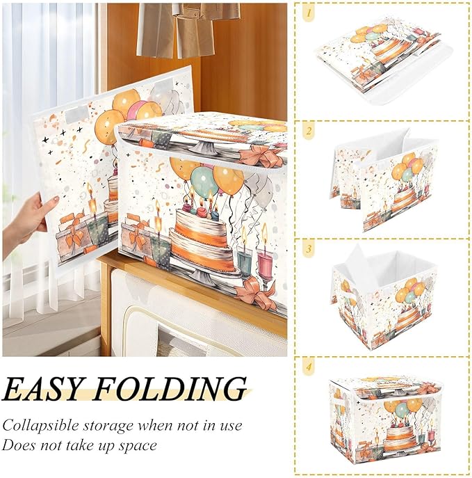 xigua Happy Birthday Pattern Storage Bins - Image 4